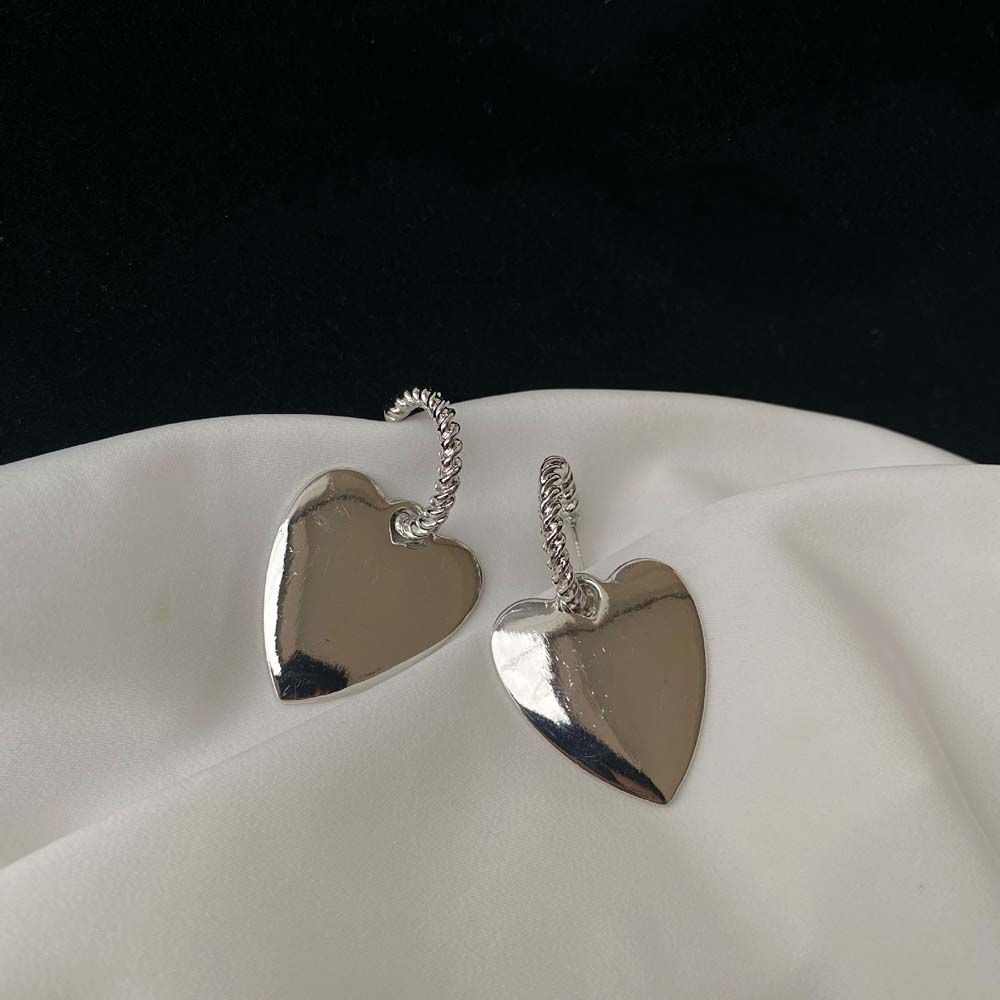 Needway  European and American Dangle Earrings Trend Fashion Jewelry Love Earrings Women Heart-shaped Personality Temperament Two Wear Girls Metal/Multicolor