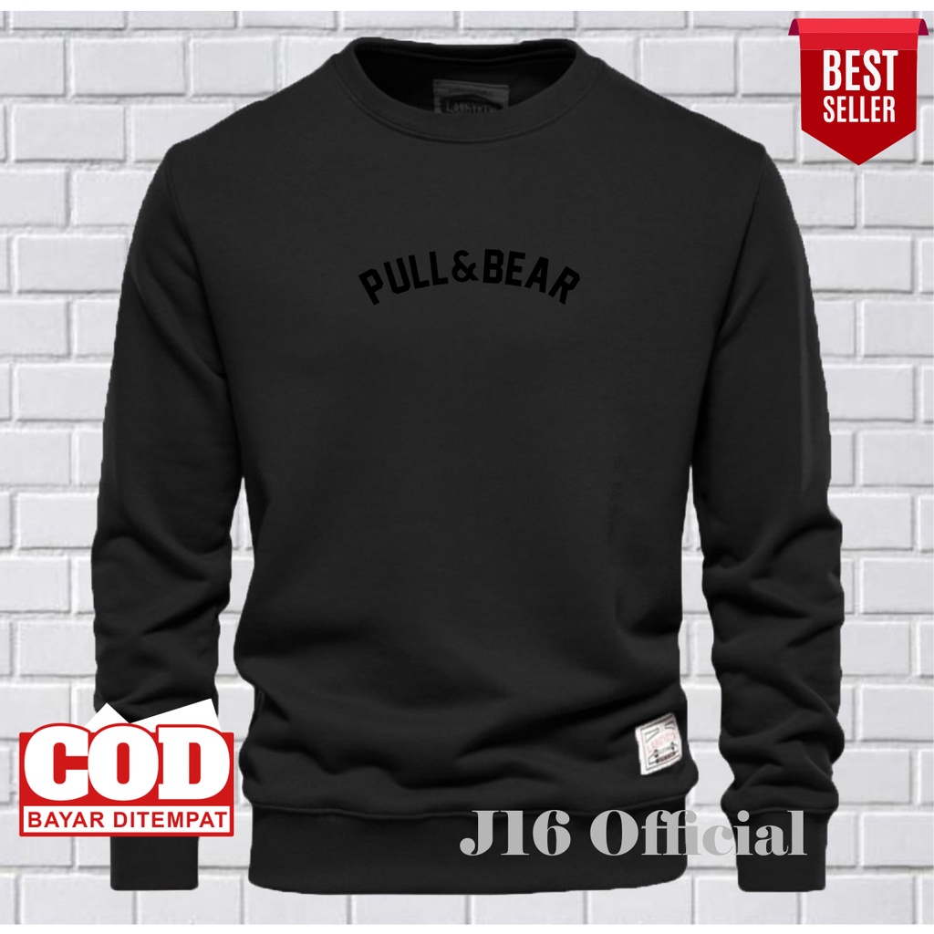 PULL&amp;BEAR CREWNECK Sweater Oblong Pria Wanita Bahan Fleece Tebal Premium Distro