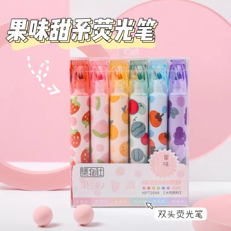 STABILO BUAH WARNA WARNI PASTEL RAINBOW TERMURAH / SPIDOL BUAH / ALAT TULIS FANCY UNIK LUCU / HIGHLIGHTER PEN SPIDOL STABILO PASTEL COLOURFUL FRUITS EDITION / JOURNAL MARKER / TEXTMARKER TEXTLINER