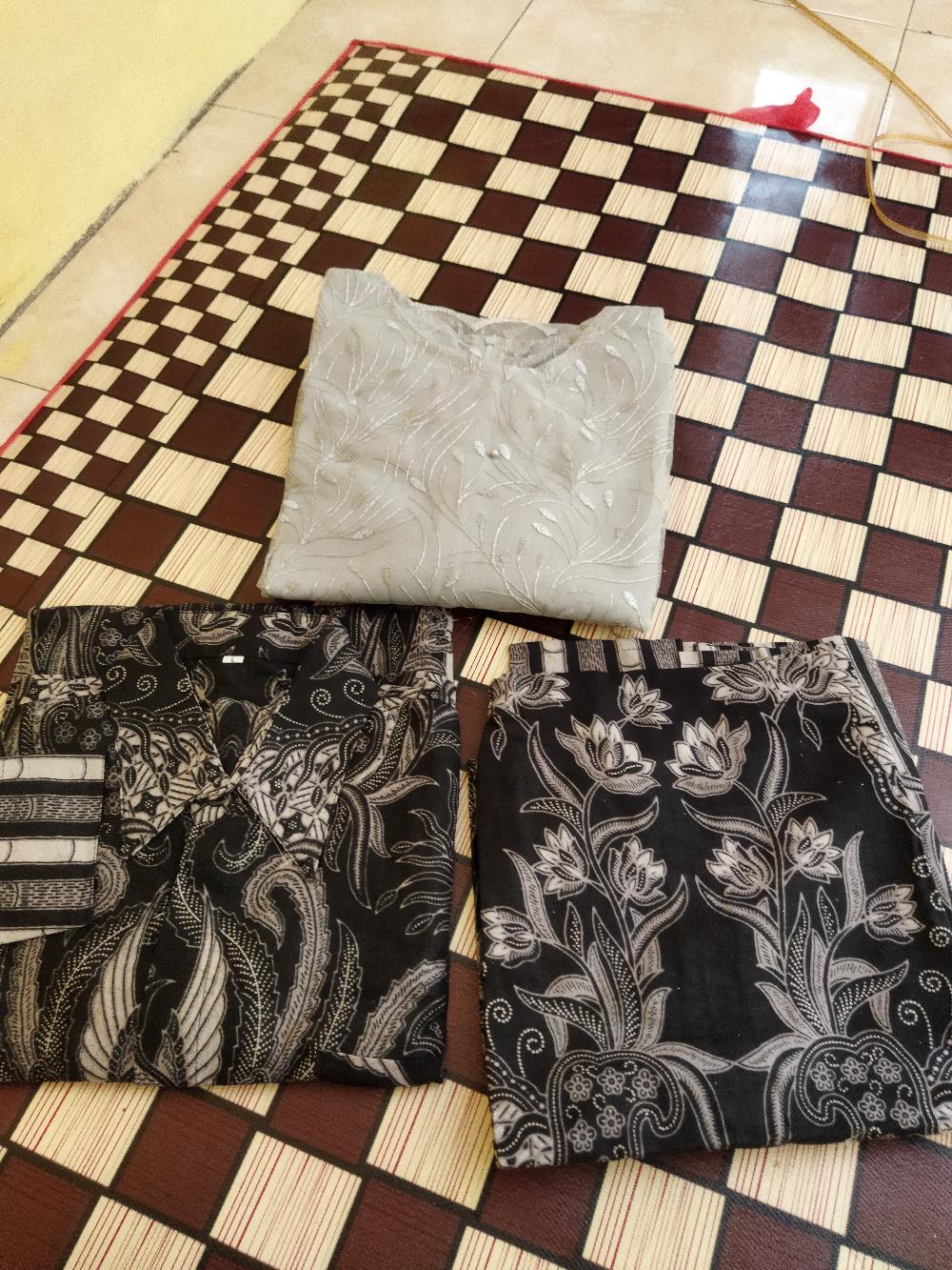(termurah Se Shopee) Batik Couple Andhini Kebaya Couple Brukat Anabel - Bs073