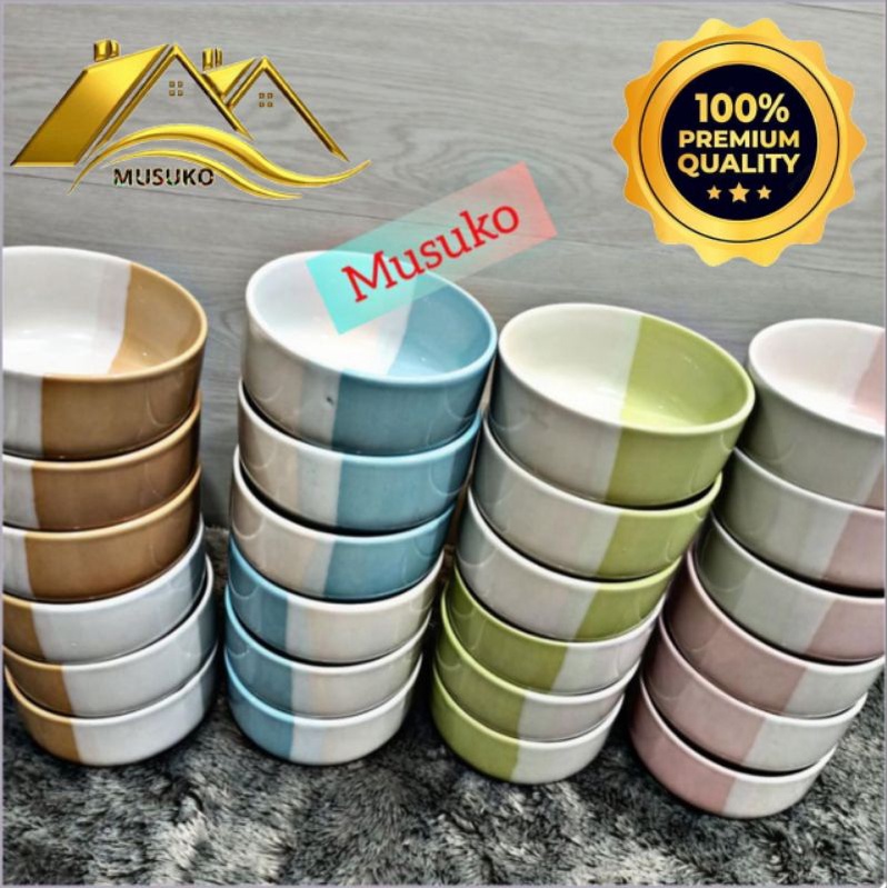 Jual Musuko 6 Pcs Mangkok 2 Warna Mangkok Two Tone Mangkok Keramik Shopee Indonesia 4969