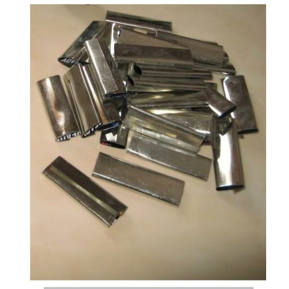 clamp seng besi packing paking tali kuning straping band klem machine