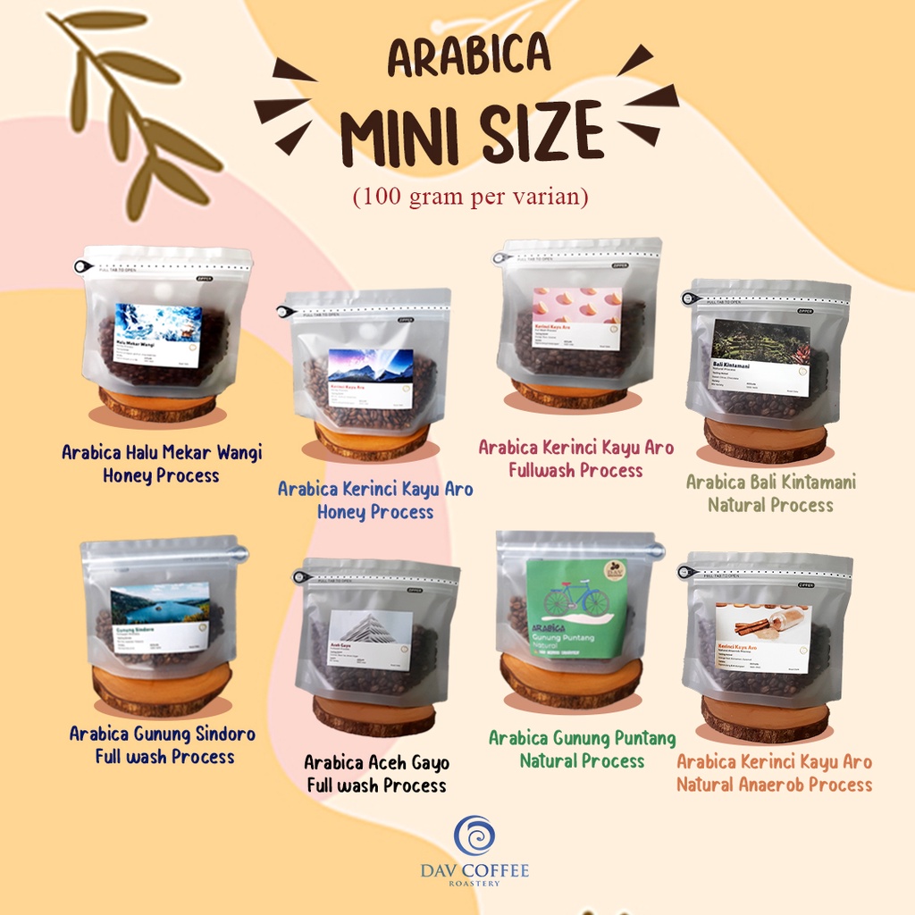 

Dav Coffee Roastery - Mini Size Tripple (100 gram x 3 pcs)