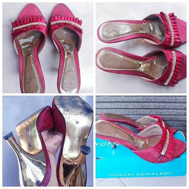 Murah Sandal/Sendal Heels Merah Preloved