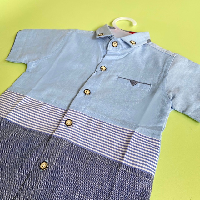 Blue Strip Shirt (6-12 bulan)