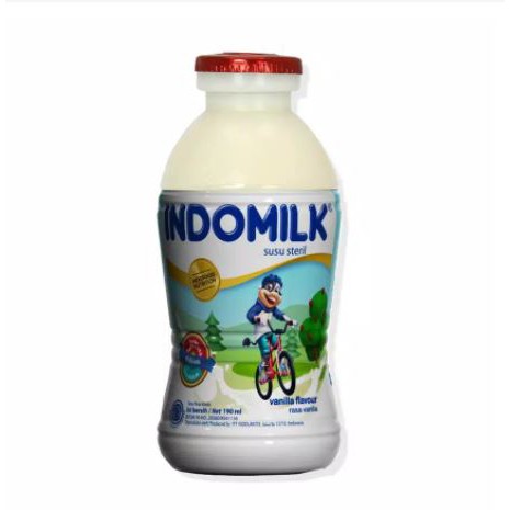 

Indomilk Susu Steril Rasa Vanilla 190 ml - Botol