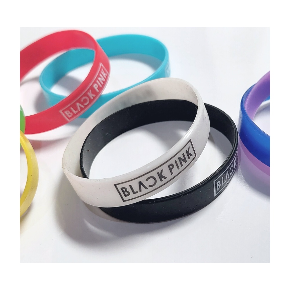 GELANG BLACKPINK KARET TANGAN WARNA WARNI ITEM READY STOCK !!