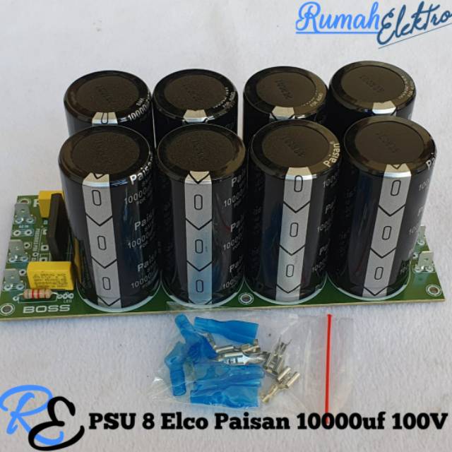 Kit PSU 8 Elco PAISAN 10000uf 100V Plus Skun