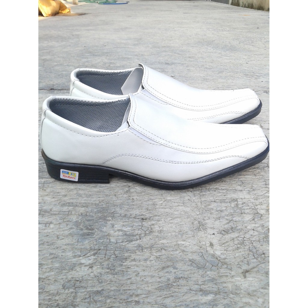 Sepatu Pantofel Pria Formal / Sepatu Pantofel Cowok Perawat Dp01 Putih
