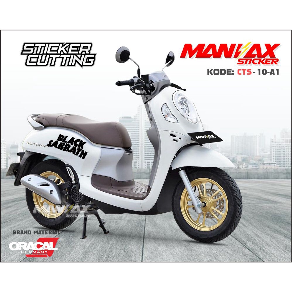 Cutting Sticker Honda All New Scoopy 2021 Black Sabbath - Sticker Scoopy Variasi Hitam - KODE CTS
