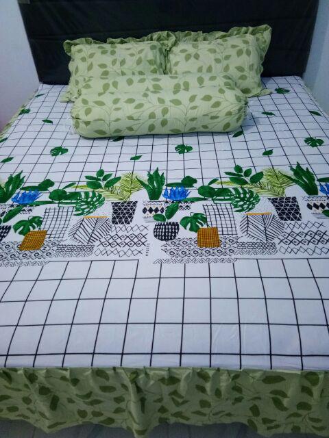 Sprei Kintakun Dluxe Rumbai Bantal Busa (rbb) Ukuran 180x200