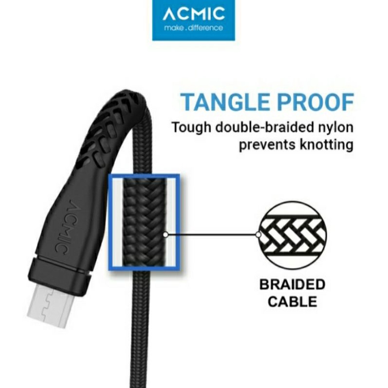 Original ACMIC Kabel Data Charger Fast Charging Cable