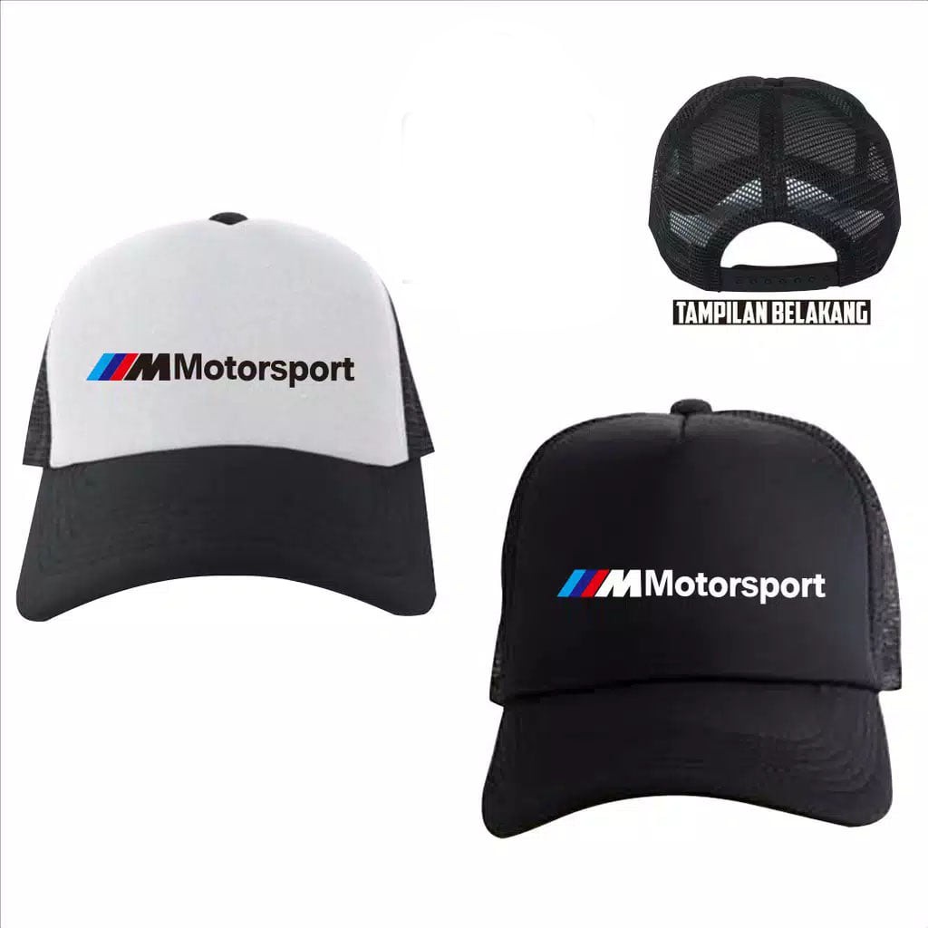 topi bmw motorsport / topi casual motorsport / trucker hat / topi jaring bmw