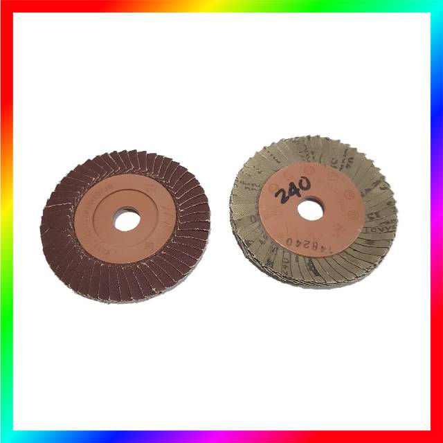 FLAP DISC FLEKSIBEL 4 INCI STAINLESS STEEL AMPLAS SUSUN GERINDA