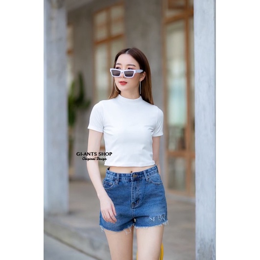 KAOS GIANTS BASIC/GIANTS STUDIO CROP TOP ROUNDNECK IMPORT BANGKOK (BJGB88)