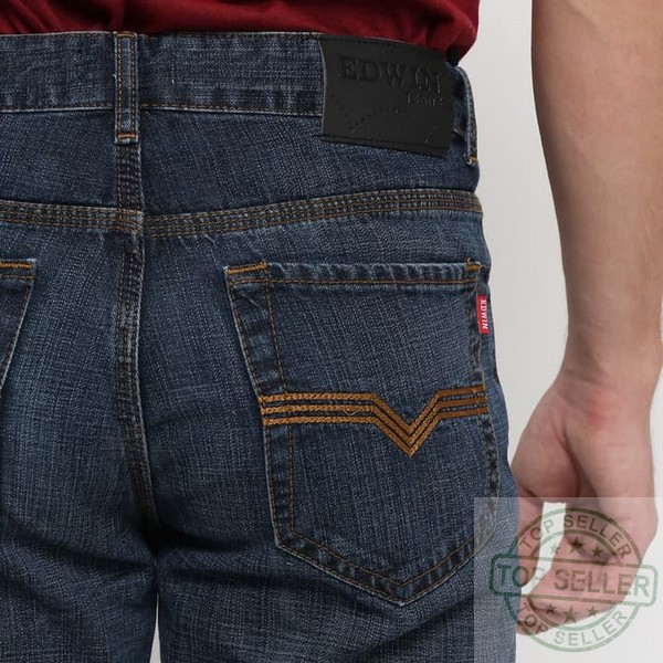 (Celana Murah) Edwin Celana Jeans EDW 212-27 STONE Regular Fit Pria Panjang Biru - Biru, 34 |DXT