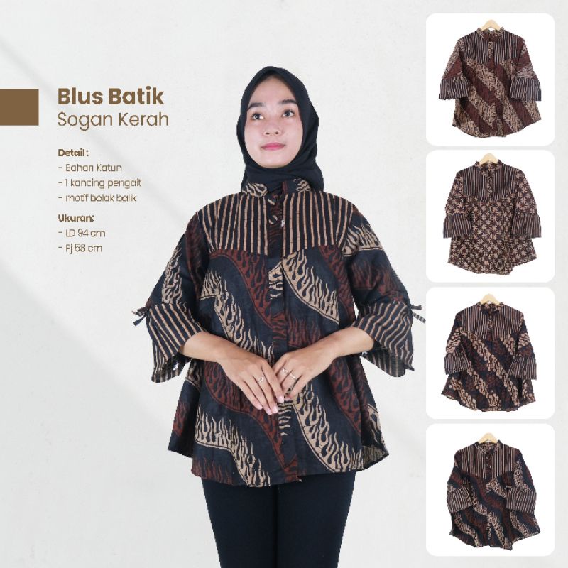 Blus Batik Terompet Sogan - Naira Batik