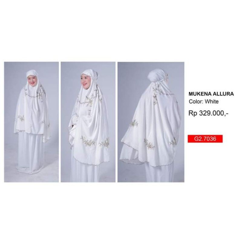 Zoya Mukena Allura Putih Bordir
