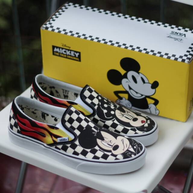 Vans Slip On Mickey Mouse Checkerboard
