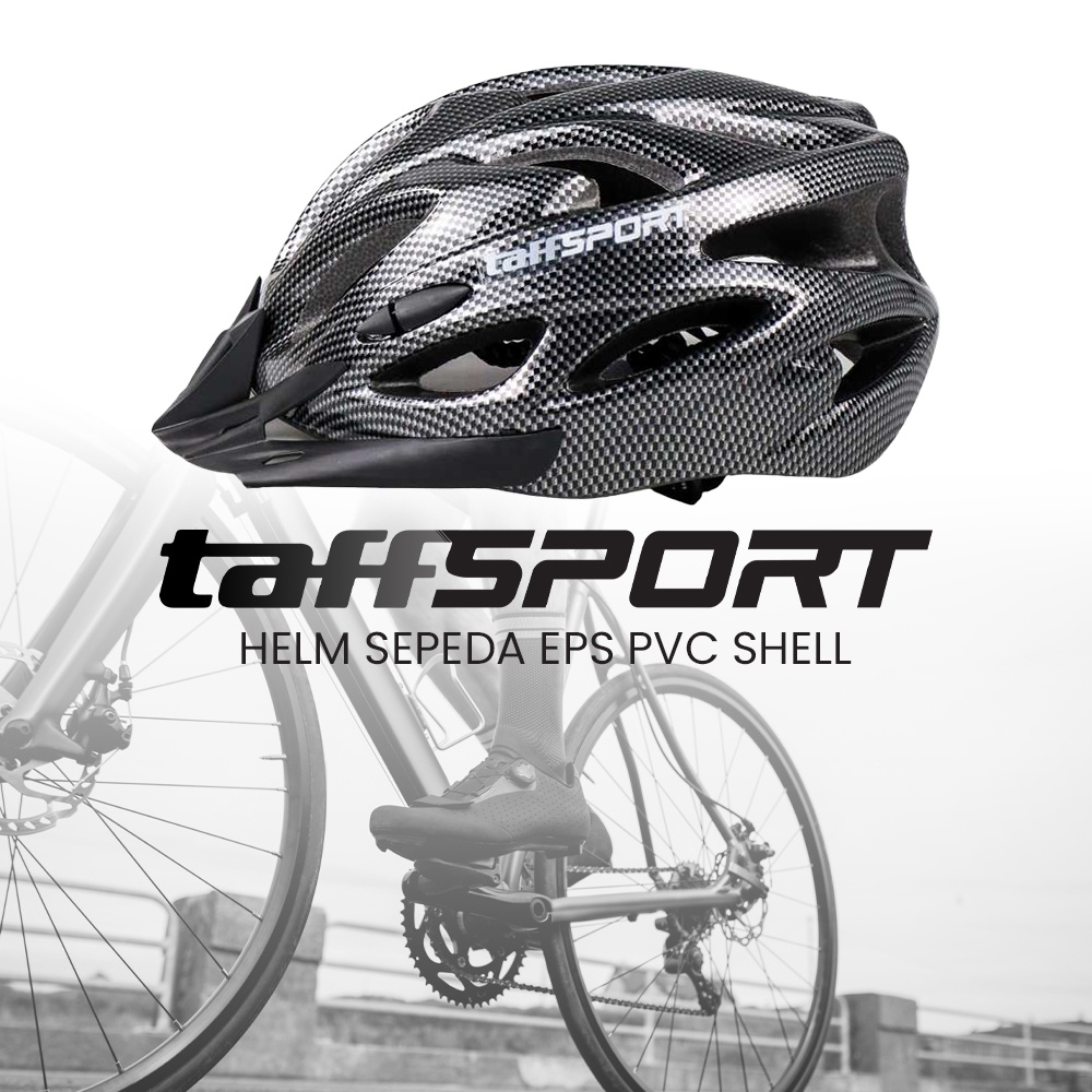 TaffSPORT Helm Sepeda Bicycle Road Bike Helmet EPS Foam PVC Shell - PHMAX WX022 - Black