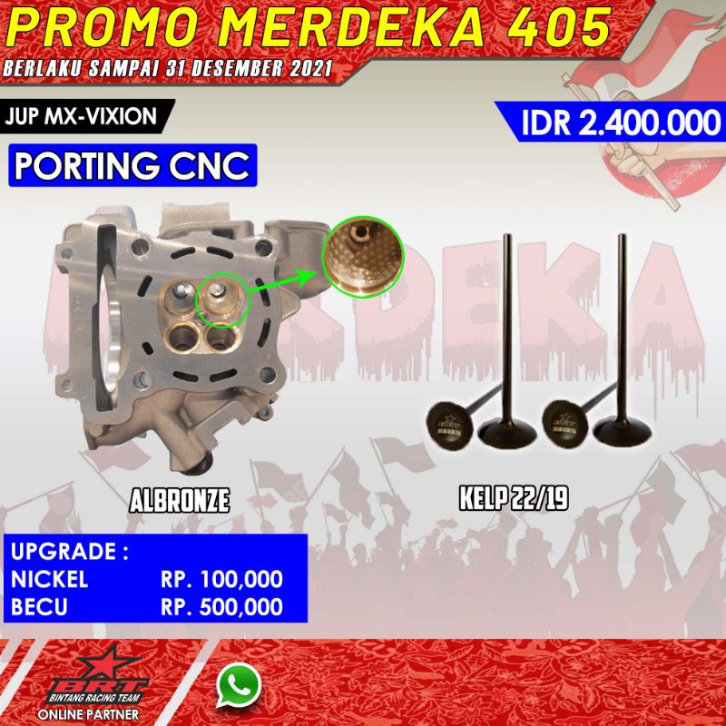 HEAD BRT POERTING CNC JUPITER MX DAN VIXION