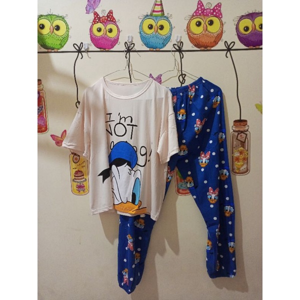 CP Set Joger Baju Tidur Baju Bobo Wanita Donal