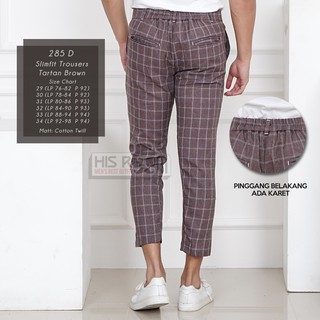 HISROOM Celana Chino Trousers Slimfit Tartan Celana HISROOM Celana Chino Trousers Slimfit Tartan Celana