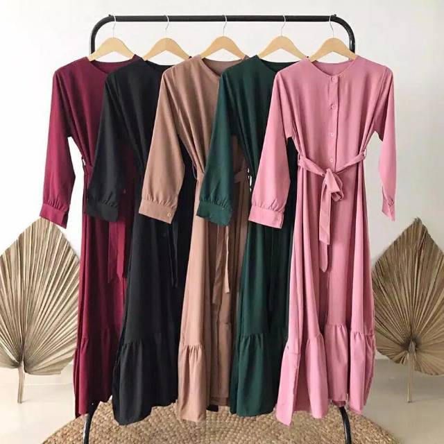 Naya Dress Ukuran Size S M L XL 2XL 3XL 4XL XXL XXXL  XXXXL 2L 3L 4L 5L  Dress Wanita Jumbo Gamis Big Size Baju Korea Over Size