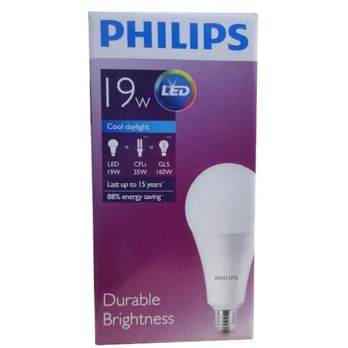 Lampu Bohlam LED Philips 3W 4W 6W 8W 10W 12W 19W  Bulb