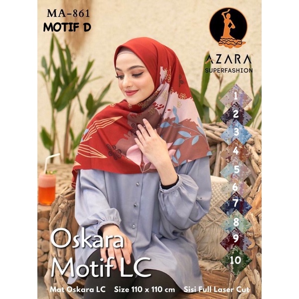 [PART 1] HIJAB SEGIEMPAT OSKARA LC MOTIF