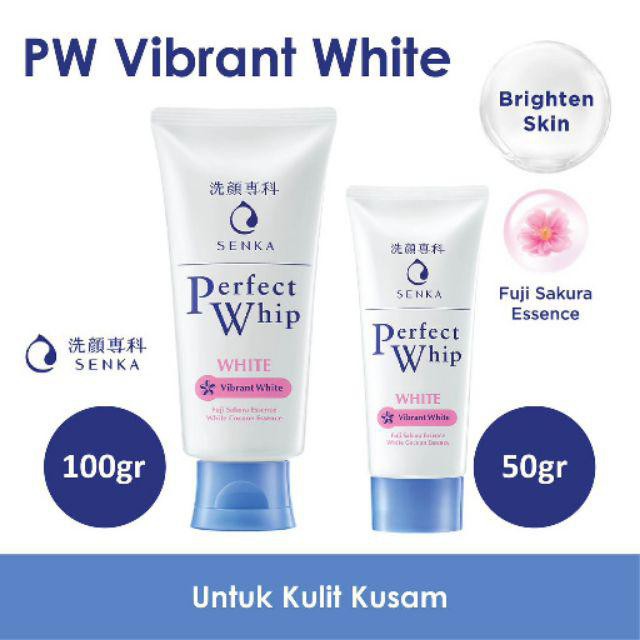 SENKA - Perfect Whip Facial Foam 120g - Untuk Kulit Lembut, Lembab &amp; Cerah