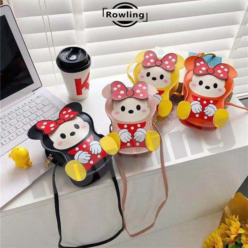 Rowling (Tas-208)Tas Mini Karakter Disney Mickey Anak-Anak Import