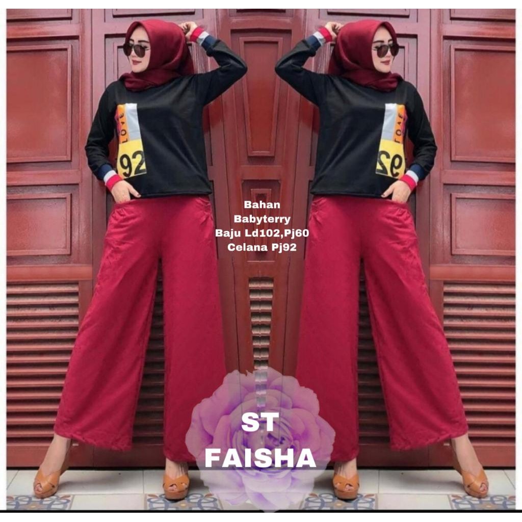 LVR ST FAISHA blouse celana setelan pakaian muslim wanita