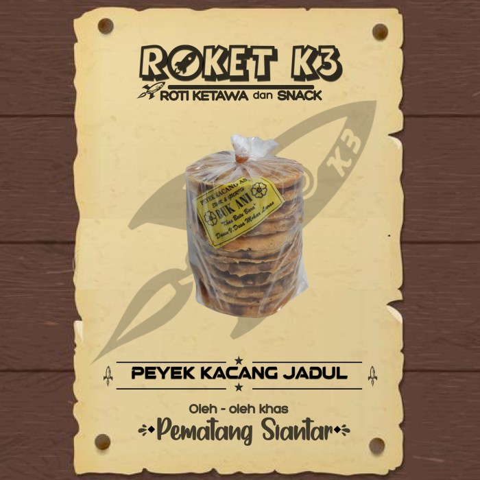 

Peyek Kacang Jadul Tradisional Jajanan lokal Snack Makanan Ringan Enak