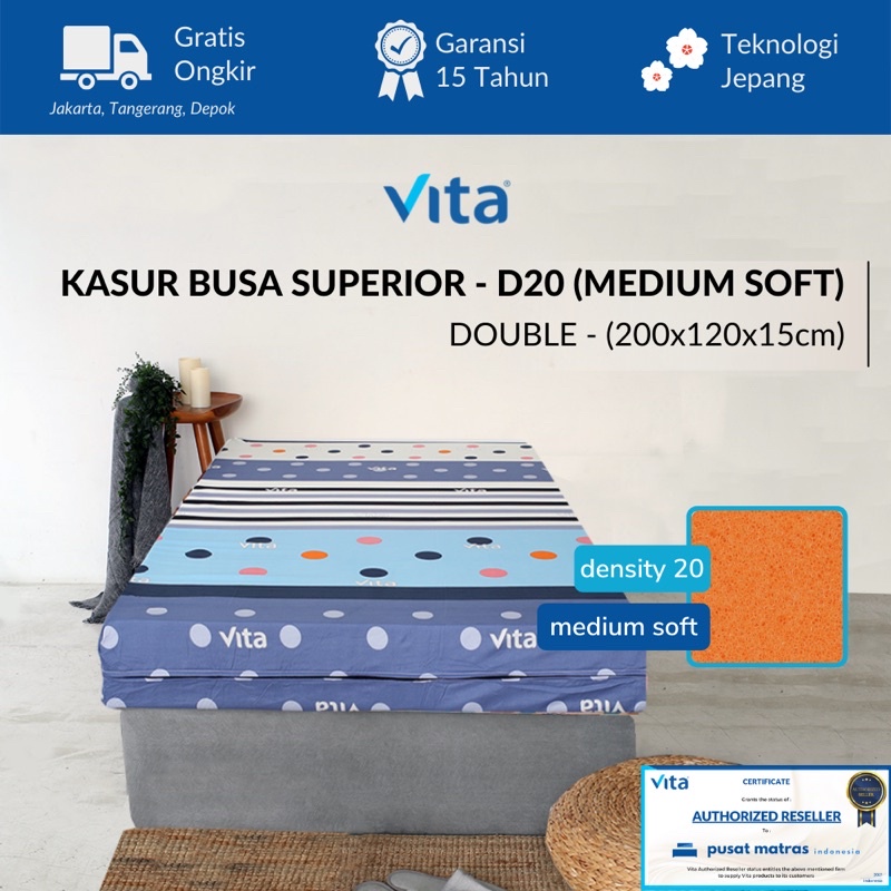 KASUR BUSA VITA (200x120x15cm) - SUPERIOR - JAPAN QUALITY
