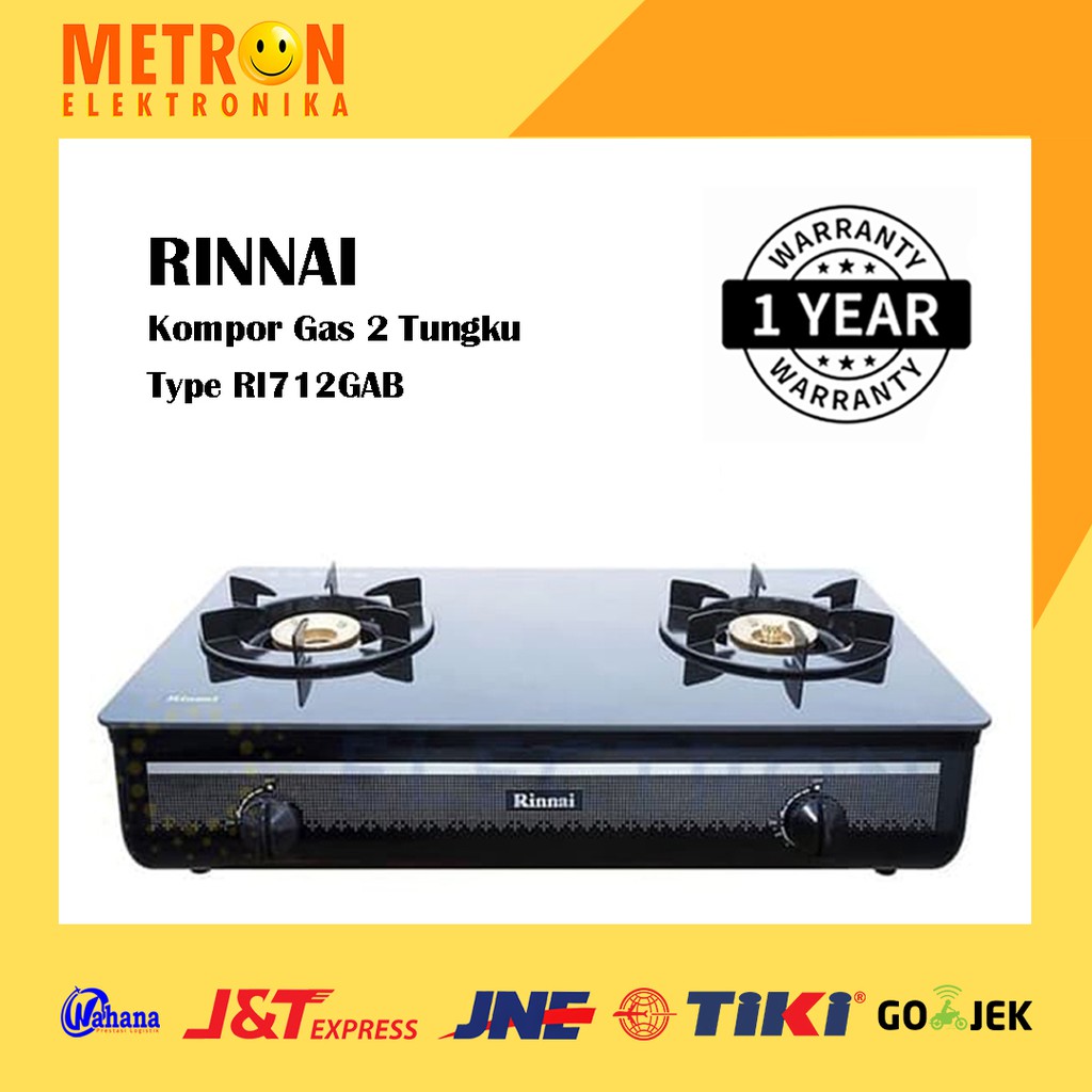 Rinnai Ri 712 Ga B Gas Cooker 2 Stove Kompor Gas 2 Tungku Ri712gab Shopee Indonesia