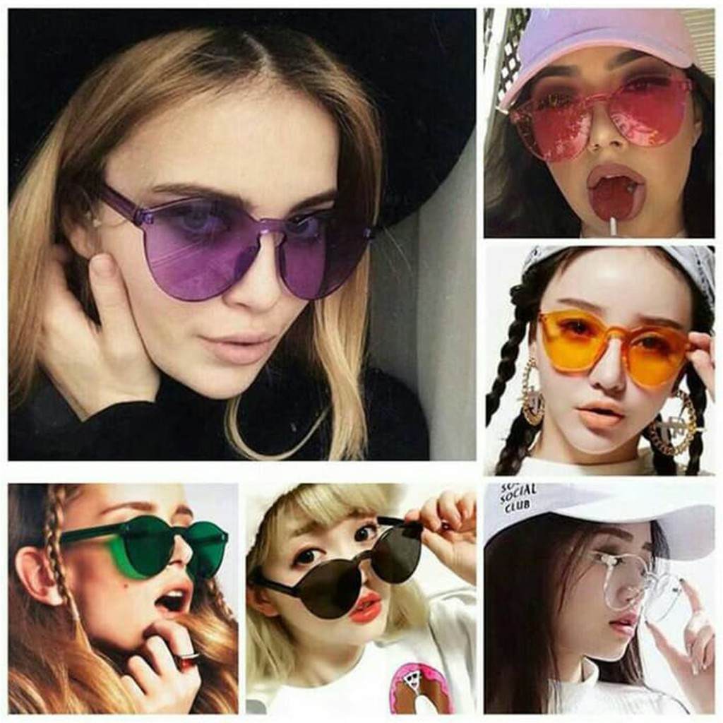 [✅COD] Kacamata Jelly Anti Radiasi Gaya Korean Style Aksesoris Fashion Sunglasses Kaca Mata Retro Polarized Photocromic Wanita Cewek Perempuan Korea Murah Original