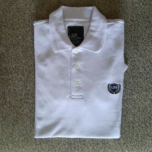 L33 Keep It Real White Polo Shirt