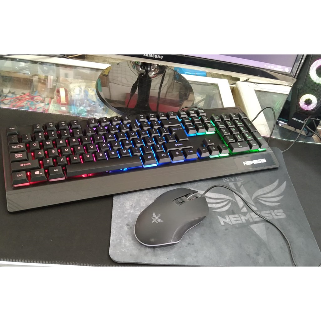 Keyboard Mouse Mousepad Combo Gaming Set Nemesis NYK KC300 Drake