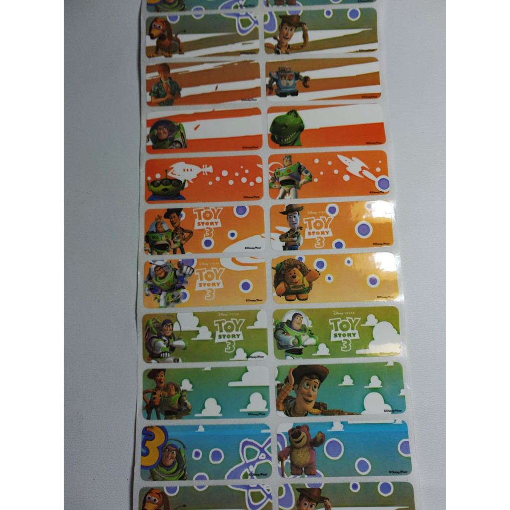 

Stiker Label Nama Name Sticker Waterproof Anti Air TOY STORY