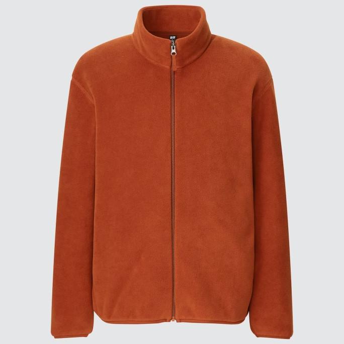 UNIQLO Jaket Fleece Restleting Lengan Panjang Pria