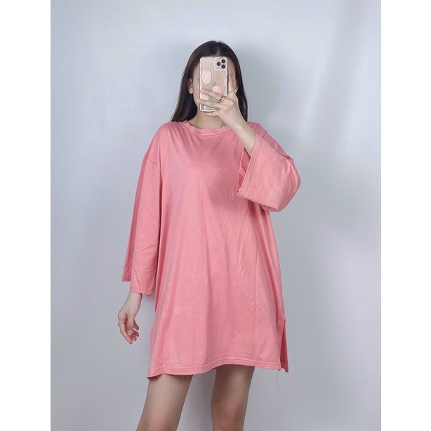 Kaos Polos Oversize Hijab Wanita Tangan 7/8 / Baju Jumbo XXXL