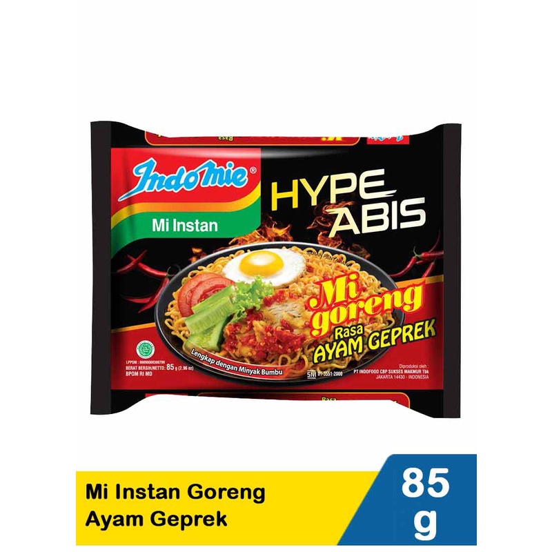 

INDOMIE GORENG RASA AYAM GEPREK PEDAS 1 DUS ISI 40 PCS