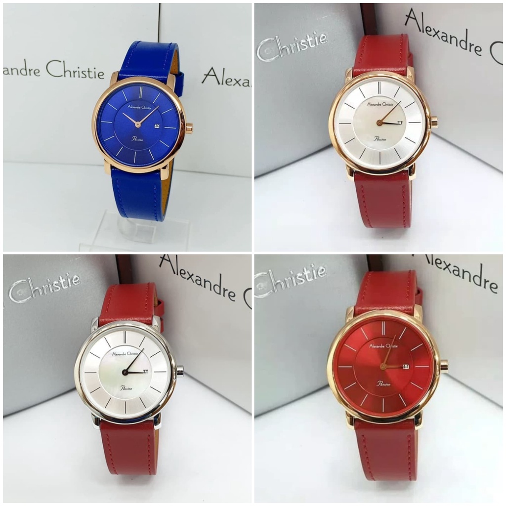 ALEXANDRE CHRISTIE AC 2738 AC 2738 AC 8589 AC8589 LEATHER GARANSI RESMI 1TAHUN JAM TANGAN WANITA