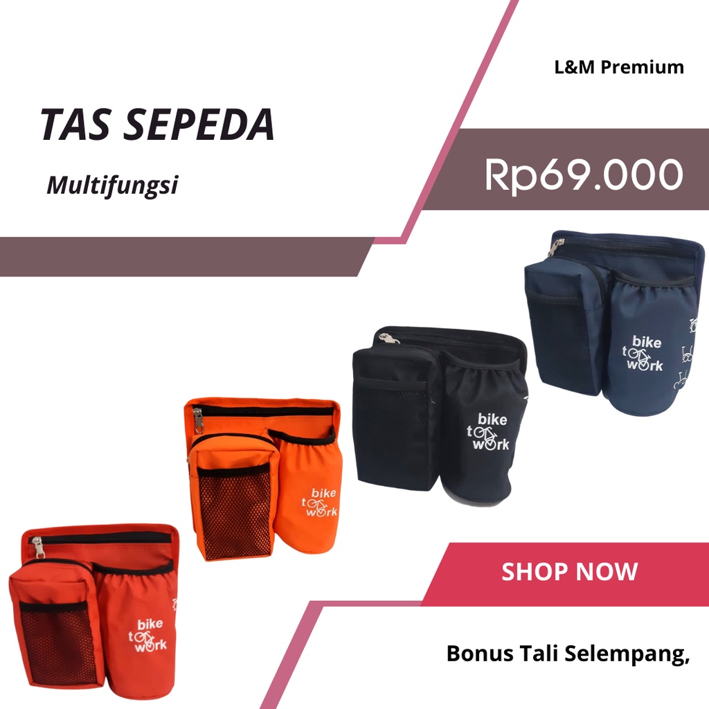 TAS SEPEDA HANDLE BAR SELEMPANG KUALITAS PREMIUM MULTIFUNGSI