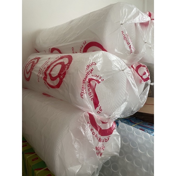 

Bubble wrap roll U pack merah PE Foam warna bening / putih 3kgx50 mtrx1,25 mtr