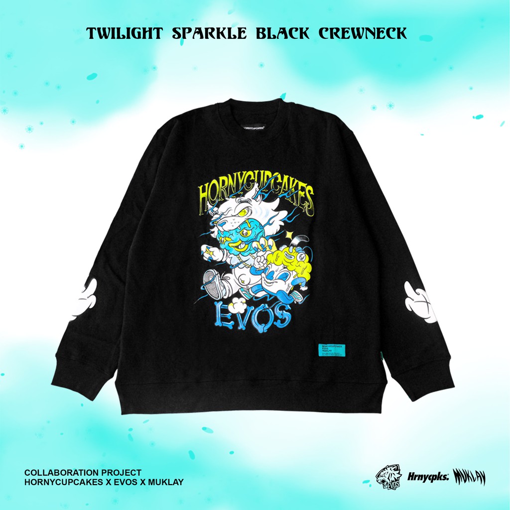 Hornycupcakes X Muklay X Evos - Twilight Sparkle Black Crewneck
