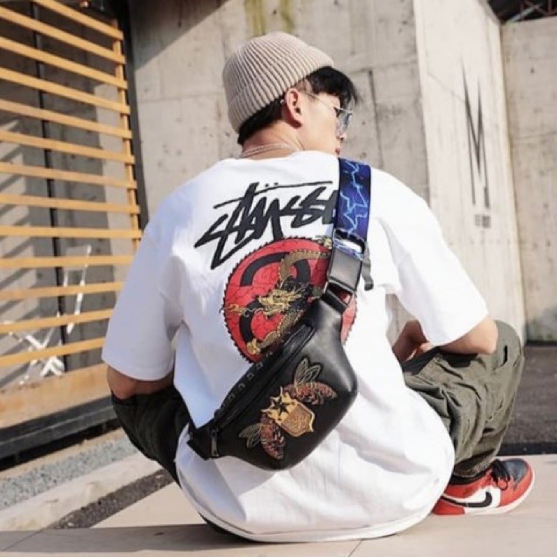 Tas selempang kulit pria / Chest Bag kulit / Crossbody Bag kulit pria L088