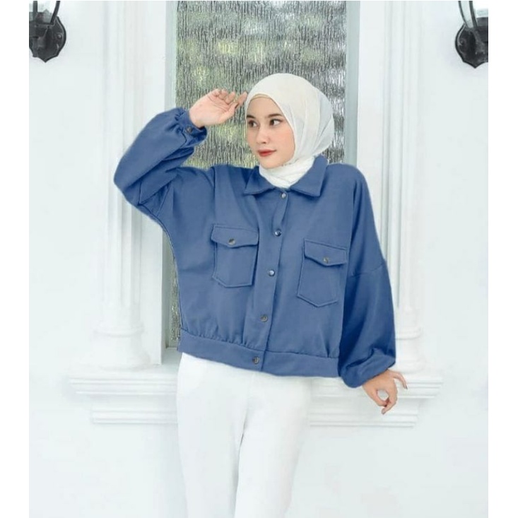 JAKET POCKET OLIN BUTTON/JAKET WANITA/ROMPI WANITA