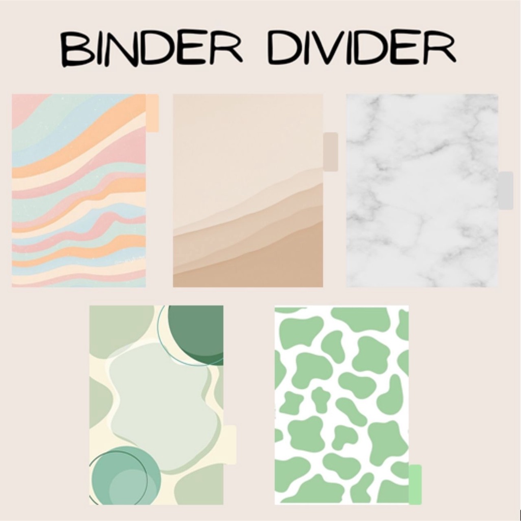 

PEMBATAS BUKU (BINDER DIVIDER) AESTHETIC KEKINIAN DAN MURAH UNTUK A5 DAN B5